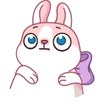 😡 conejo, lindo, animal, dibujos animados telegram sticker