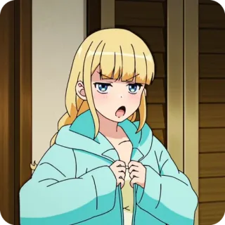 🙂 Anime, Fille, Blonde, Mignon, Dessin animé whatsapp sticker