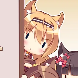 🌟 애니메이션, 고양이귀, 귀여운, 만화, 귀여운 telegram sticker