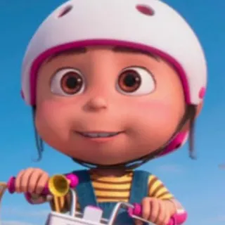 😃 Agnes Despicable Me kartun, karakter, helm, animasi, film telegram sticker