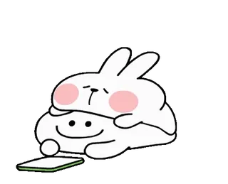 💞 кролик, мультик, милый, животное, каваий, стикер telegram sticker