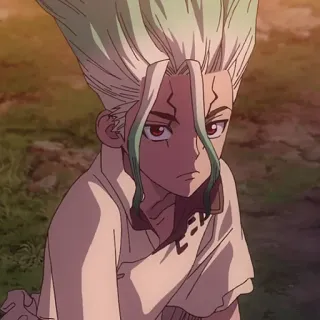 ⛰ Senku Ishigami Dr. Stone anime, dr stone, senku, ishigami telegram sticker