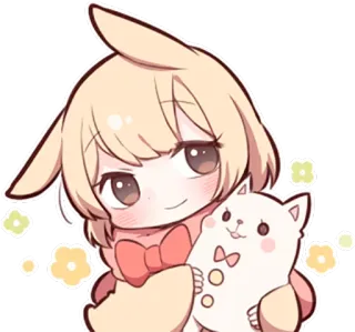 🙂 치비, 애니메이션, 귀여운, 카와이, 만화 telegram sticker