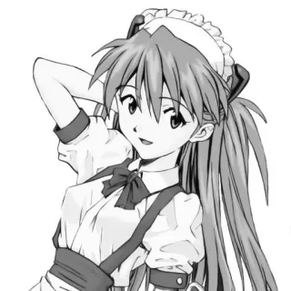 👾 Asuka Langley Soryu Neon Genesis Evangelion anime, girl, manga, maid, character, asuka, evangelion telegram sticker
