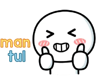 👍 mantul mignon, pouce levé, positif, approbation, joyeux telegram sticker