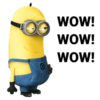 🔥 Minion yellow, character, cartoon, despicable me, minions telegram sticker