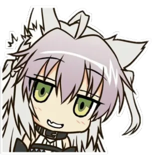 😸 Anime, Manga, Chibi, Orejas de gato, Chica anime telegram sticker