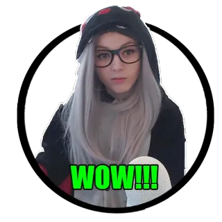 👀 WOW!!! wow, okulary, wyraz, wykrzyknik, zdumienie, słodki telegram sticker