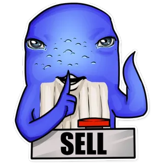 🚨 SELL pulpo, vender, negocios, inversión, finanzas whatsapp sticker