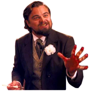 😊 Calvin Candie Django Unchained sangre, Leonardo DiCaprio, película, Calvin Candie whatsapp sticker