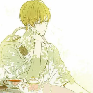🌻 Anime, Nhân vật, Trà, Nam, Nghệ thuật, Minh họa telegram sticker