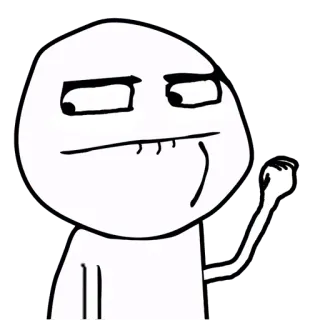 😐 Meme, arrogant, Zeichnung, Cartoon, Figur telegram sticker