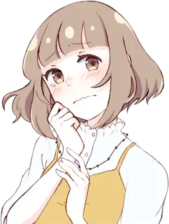 😳 อนิเมะ, ผู้หญิง, น่ารัก, การ์ตูน, ภาพเหมือน, ภาพประกอบ telegram sticker