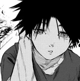 🕸 Anime, Manga, Chico, Monocromo, Personaje, Dibujo whatsapp sticker