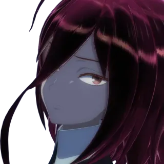 😕 Anime, Personaje, Chica, Retrato, Cara telegram sticker