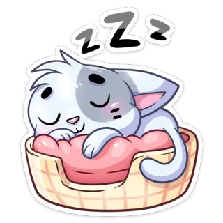 😴 ZZZ kot, śpiący, zzz, słodki, zwierzę, zwierzę domowe whatsapp sticker