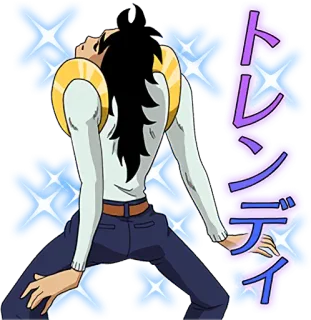 ✨ トレンディ anime, trendy, sparkle, japanese, character whatsapp sticker