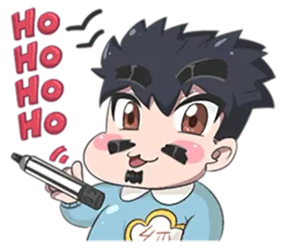 😎 HO HO HO HO cartoon, cheerful, happy, marker, celebration telegram sticker