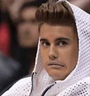 😬 Justin Bieber ミーム, 面白い, 有名人, 表情, ポートレート telegram sticker