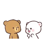😍 медведи, милые, анимация, персонажи, любовь, пара telegram sticker