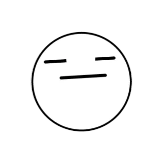 😑 Эмодзи, Лицо, Ухмылка, Мультфильм whatsapp sticker