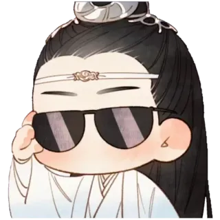 😎 anime, sunglasses, cartoon, character telegram sticker