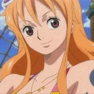 🍊 Nami One Piece 애니메이션, 원피스, 나미, 만화 telegram sticker