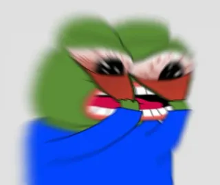 😡 Pepe Pepe la Grenouille, Meme, Meme Internet, Déformé, Choqué, Grands yeux whatsapp sticker
