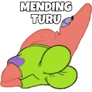 😀 Patrick Star SpongeBob SquarePants MENDING TURU Patrick Star, SpongeBob SquarePants, Hoạt hình, Meme, Mending Turu, Buồn ngủ, Mệt mỏi whatsapp sticker