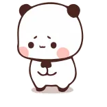 🥺 lindo, panda, oso, pegatina, dibujos animados telegram sticker