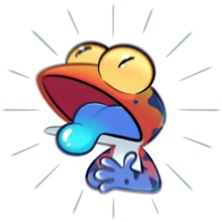 😨 Frosch, Cartoon, Lustig, Emoji, Sticker telegram sticker