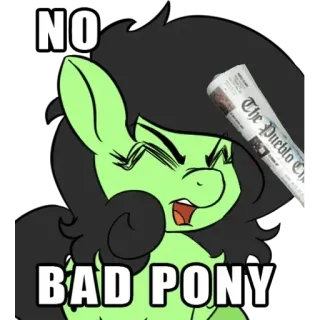 🗞 NO
BAD PONY 小马, 卡通, 报纸 telegram sticker