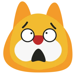 😦 Cartoon, Gesichtsausdruck, Schockiert, Traurig, Angst whatsapp sticker