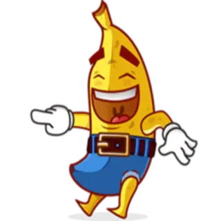 🤣 바나나, 만화, 과일, 웃음, 캐릭터, 음식 telegram sticker