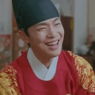🤣 man, smiling, traditional clothing, Korean drama, actor telegram sticker