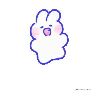 🥰 coniglio, carino, kawaii, cartone animato, animale telegram sticker