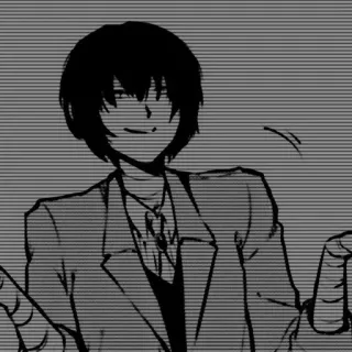 🌟 Anime, Manga, Postać, Uśmiech, Sztuka, Mężczyzna telegram sticker