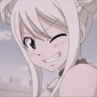 🧚‍♀ Lucy Heartfilia Fairy Tail Anime, Fairy Tail, Lucy Heartfilia, Cartoon, Zwinkern, Blond whatsapp sticker