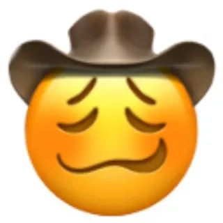 ☺️ Emoji, Cowboy, Chapeau, Expression, Visage whatsapp sticker
