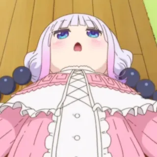 🍚 Kanna Kamui Miss Kobayashi's Dragon Maid Anime, Kanna, Dragon Maid, Kawaii, Fofo whatsapp sticker