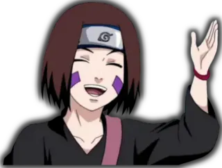 👋 Rin Nohara Naruto anime, naruto, rin nohara, kartun, fanart, imut, ilustrasi telegram sticker