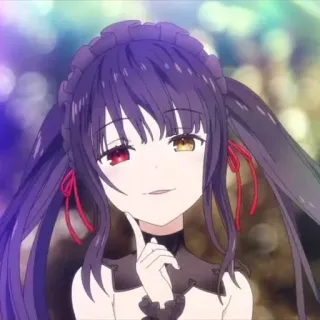 😏 Kurumi Tokisaki Date A Live อนิเมะ, ผู้หญิง, คุรุมิ โทคิซากิ, Date A Live, ยิ้ม whatsapp sticker