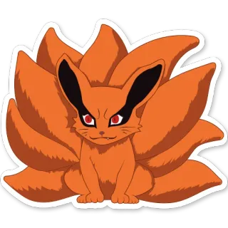 😏 Kurama Naruto anime, fox, demon, Naruto, Kurama, nine tails telegram sticker