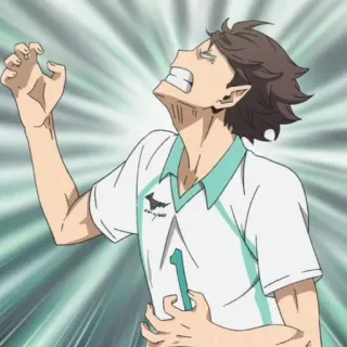 😶 Tooru Oikawa Haikyuu!! Anime, Postać, Haikyuu, Tooru Oikawa, Emocja, Manga telegram sticker