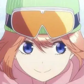 👒 Anime, Desenho animado, Esqui, Óculos de esqui, Inverno, Personagem telegram sticker