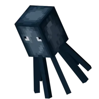 🦑 Minecraft, video game, character, squid, gaming, pixel art telegram sticker