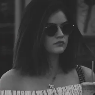 🥀 woman, sunglasses, portrait, person, girl, black and white telegram sticker