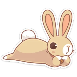 😊 bunny, rabbit, animal, cute, pet, mammal telegram sticker