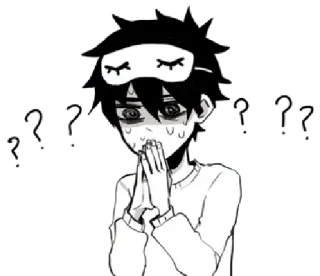 😰 anime, sleepy, worried, cute, tired telegram sticker