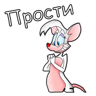 🙏 Прости Cartoon, Muis, Sorry, Verontschuldiging, Schattig, Roze telegram sticker